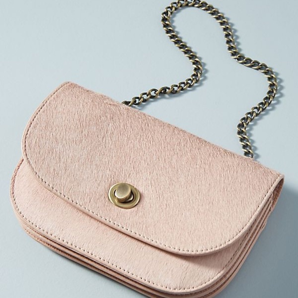 Anthropologie‎ Calf Hair Crossbody
Pink Chain Evening Cocktail Bag